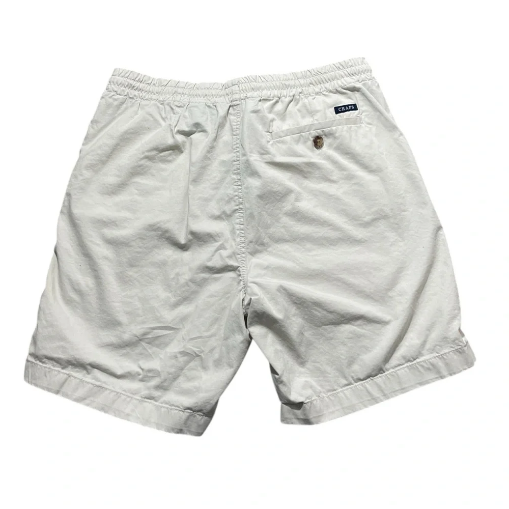 Y6- Chaps Sport Medium Men's Light Gray Drawstring Cotton Shorts